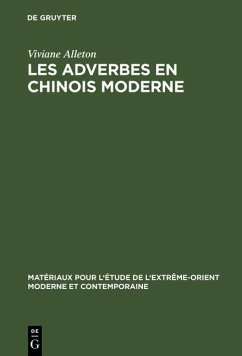 buecher Les adverbes en chinois moderne (eBook PDF) von Viviane Alleton - bücher.de
